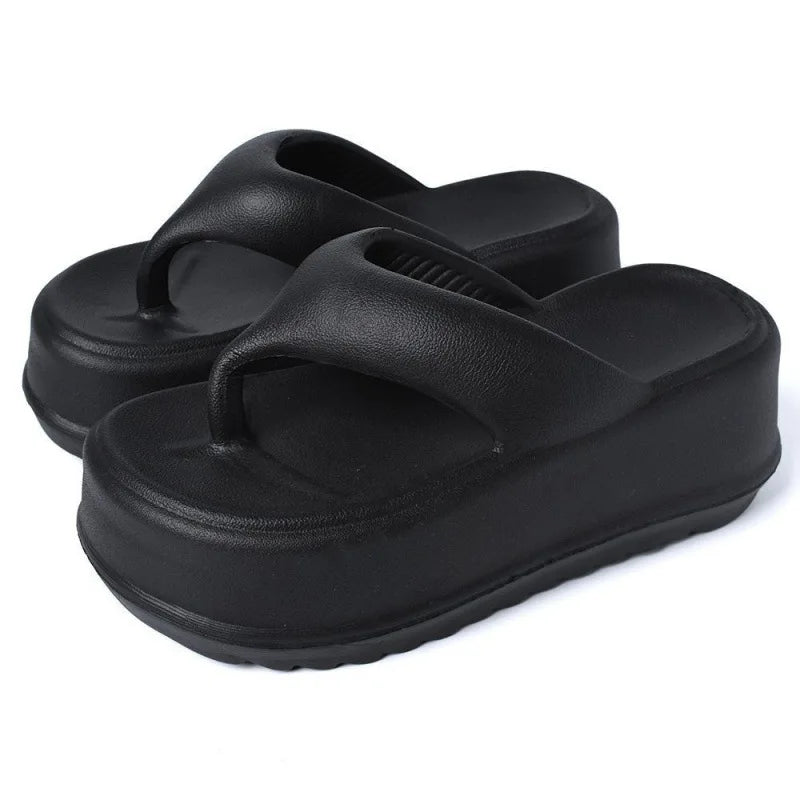 Comwarm New Thick Flip-flops Women Fashion Platform Sandals Outdoor Women Beach Slipper Home Comfort Women's Summer Sandals 2024