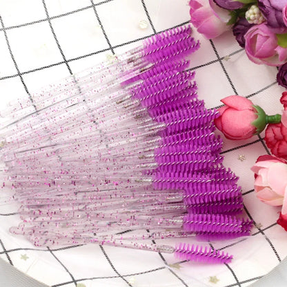 5/50Pcs Black Lashes Brush Cosmetics False Eyelashes Supplies Reusable Makeup Brushes Eyebrow Brush Mascara Wands Make Up Tools