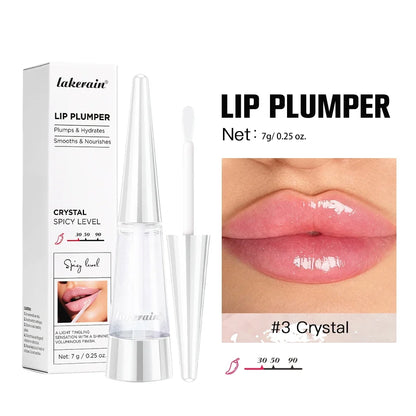 Lakerain Instant Lip Plumper Gloss Oil Lip Long-Lasting Moisturizer Volume Boosting Lip Oil Volumizing & Hydrating Non-Dry Plump