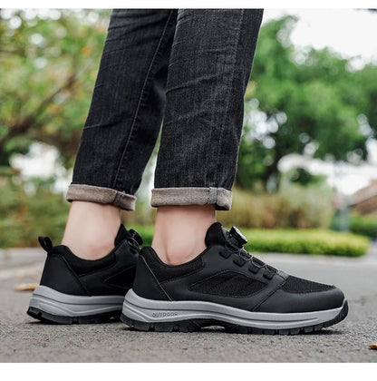 Men'S Spring And Autumn Sports Shoes Rotating Buckle Comfortable And Non Slip Hiking Sports Shoes Plus Size Men'S Shoes 39-48