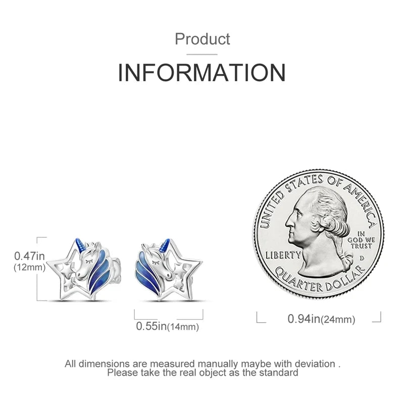 Original 925 Sterling Silver Colorful Cute Animal Pet Stud Earrings For Women Collocation For Girlfriend Birthday Gift