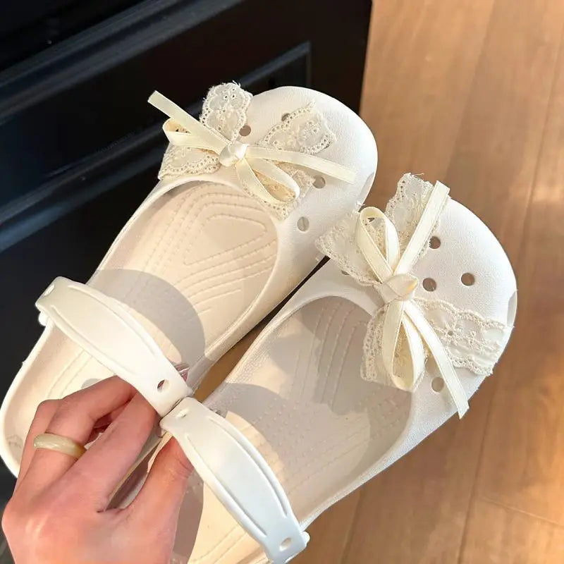 Elegant Polka Dot Bowknot DIY Shoes Charms Set 2026 New Luxury Faux Pearl Ballet Clogs Accessories Woman's Shoes Decorations