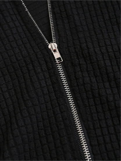 2024 European and American fashion women's new thick cat ears in autumn and winter long color matching hooded sweater coat
