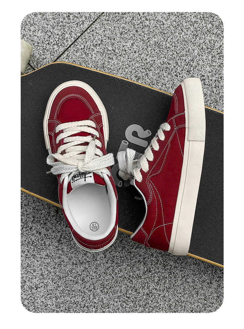 Mens Cowboy canvas Shoes Breathable Trend Mens board Shoes Thick Sole Trend Comfortable student Skateboard Trainers Footwear