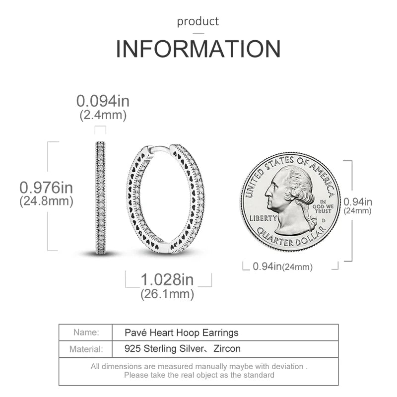 Genuine 925 Sterling Silver Love Feather Earrings Fit Original Charms Hoop For Women Girls Stud Earring Fine Jewelry Gifts