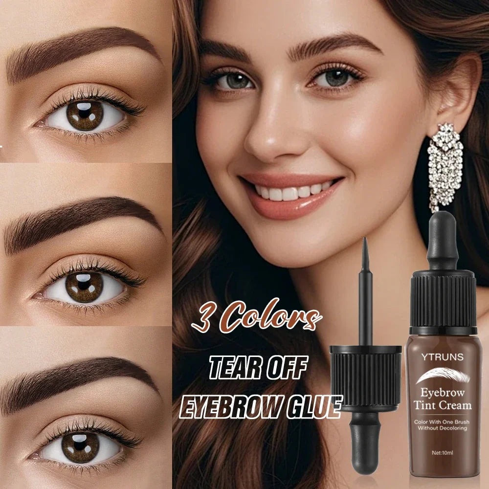 YTRUNS Peel Off Brow Tint, Long Lasting Eyebrow Dye Cream, Waterproof Sweatproof Smudge Proof Brow Makeup