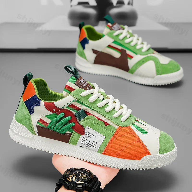 Large Size Men's White Sneakers Autumn Comfortable Non Slip Running Shoes Luxury Soft Sole Fashion Lace Up Outdoor Casual Shoes