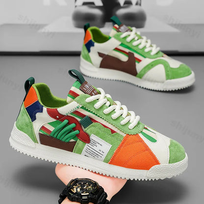 Large Size Men's White Sneakers Autumn Comfortable Non Slip Running Shoes Luxury Soft Sole Fashion Lace Up Outdoor Casual Shoes