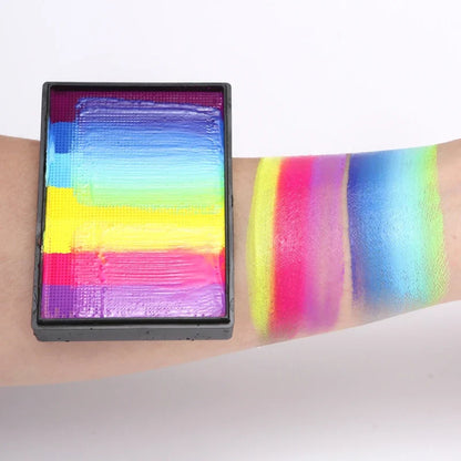 50g Facial and Body Paint Palette,Non-Toxic Rainbow Water-Soluble Body Paint for Rainbow Festival,Cosplay,Party,Art,Stage Makeup