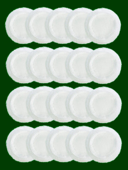2-5-10-20Pcs Portable and Practical High-Grade White Round Powder Puff for Base and Fixing Makeup