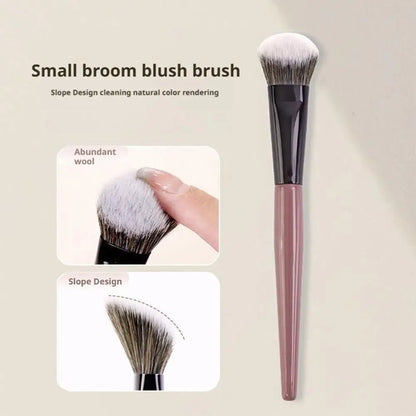 Powder Blusher Brush On Slope Surface Soft And Skin-friendly Fiber Hair Fashion Design Single Face Brush Makeup Tools