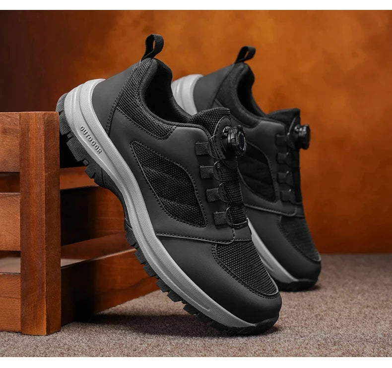 Men'S Spring And Autumn Sports Shoes Rotating Buckle Comfortable And Non Slip Hiking Sports Shoes Plus Size Men'S Shoes 39-48