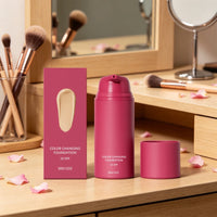 Color Changing Foundation Natural Color Spf15 Sun Protection Makeup Full Coverage Even Skin Tone Lightweight Moisturizing Makeup
