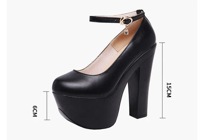 15cm Small Size 32-43 Thick Bottom Gold Red Wedding Shoes Women Platform Pumps 2026 Fall Block Super High Heels Shoes Model