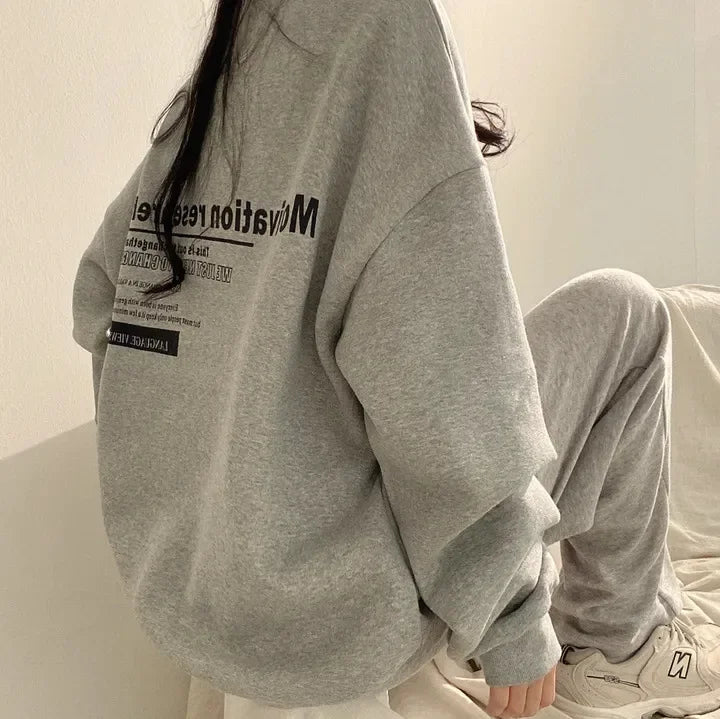 Women Sweatshirts Oversized Spring Hoodie Long Sleeve Casual Letter Print Loose Pullovers Harajuku Sweatshirt Female