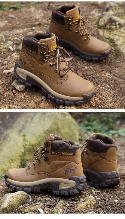 New Men's Boots Fashion Outdoor Boots Breathable Hiking Boots Autumn Shoes Sneakers Lightweight Non-slip Men Desert Ankle Boots