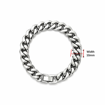 New Trendy Cuban Chain Men Bracelet Classic Stainless Steel 3/5/7/9mm Width Chain Bracelet For Men Women Jewelry Gift