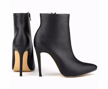 Women Short Boots Pumps Sexy Pointed Toe Side Zipper Super High Heels Stiletto 2026 Female Party Ankle Boot Shoes Botas De Mujer
