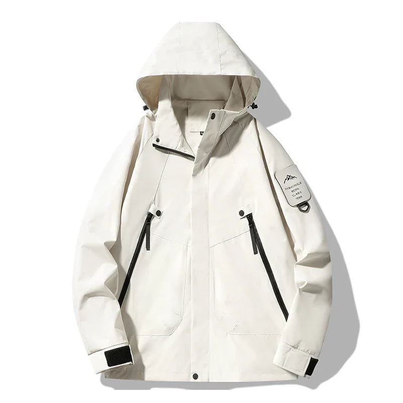 JNLN Women's Men's Waterproof Jacket Climbing Hiking Camping Trekking Windbreaker Unisex Outdoor Windproof Rain Coat Antifouling