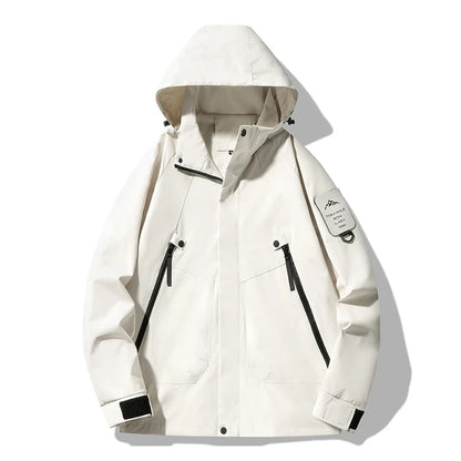JNLN Women's Men's Waterproof Jacket Climbing Hiking Camping Trekking Windbreaker Unisex Outdoor Windproof Rain Coat Antifouling