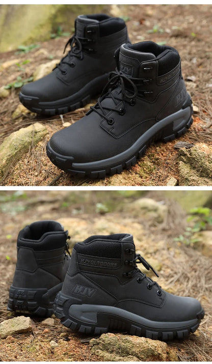 New Men's Boots Fashion Outdoor Boots Breathable Hiking Boots Autumn Shoes Sneakers Lightweight Non-slip Men Desert Ankle Boots