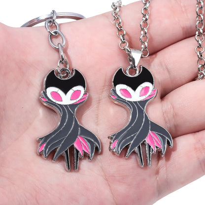 Game Hollow Knight Keychain The Grimm Theater Master Metal Keychain Pendant Game Peripheral Jewelry Unisex Keychain Pendant