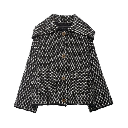 HH 2026 Spring Jacket For Women Loose Casual Knitted Cardigans Lapel Single Breasted Long Sleeve Sweater Coat High Street Tops