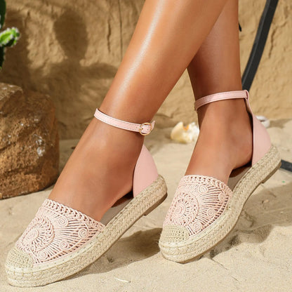 New 2026 Summer Women's Vintage Flats Hemp Rope Bottom Sandals Comfortable Sandals Women's Fisherman Sandals Sandalias De Mujer
