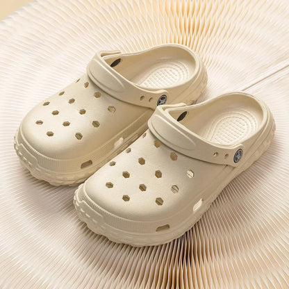 2026 Summer Hollow Out Closed Toe Non-slip Sandals Soft Bottom Sandals Men Lightweight Thick-soled Garden Shoes