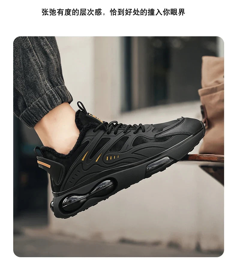 Couples casual sports shoes autumn winter warm plush cotton shoes Men Women fashion outdoor soft sole light racing running shoes