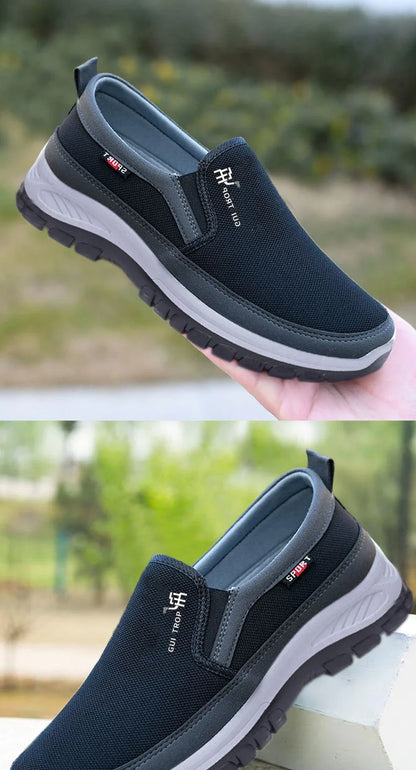 2026 Men Casual Shoes Breathable Soft Bottom Sneakers Men Non-Slip Walking Shoes Comfortable Slip-On Men Loafers Tenis Masculino