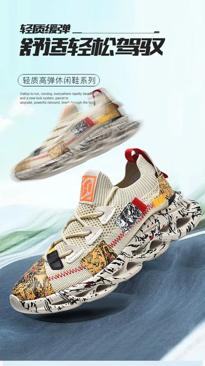Men's Casual Sneakers Breathable Luxury Trainer Race Shoes Fashion Loafers Running Shoes for Male
