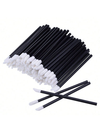 100pcs/Set Disposable Lip Brushes, Makeup Applicator Wands For Lipstick, Lip Gloss, Cosmetic Beauty Tools Kit,Giveaways