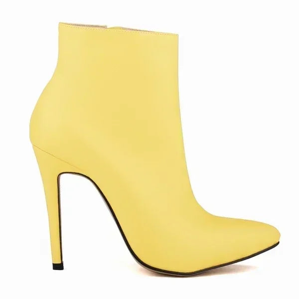 Women Short Boots Pumps Sexy Pointed Toe Side Zipper Super High Heels Stiletto 2026 Female Party Ankle Boot Shoes Botas De Mujer