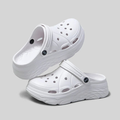 Women's Fashion Platform Sandals Summer 2025 Thick Sole Soft Eva Clogs Garden Shoes for Women Hollow Out Non Slip Beach Sandals