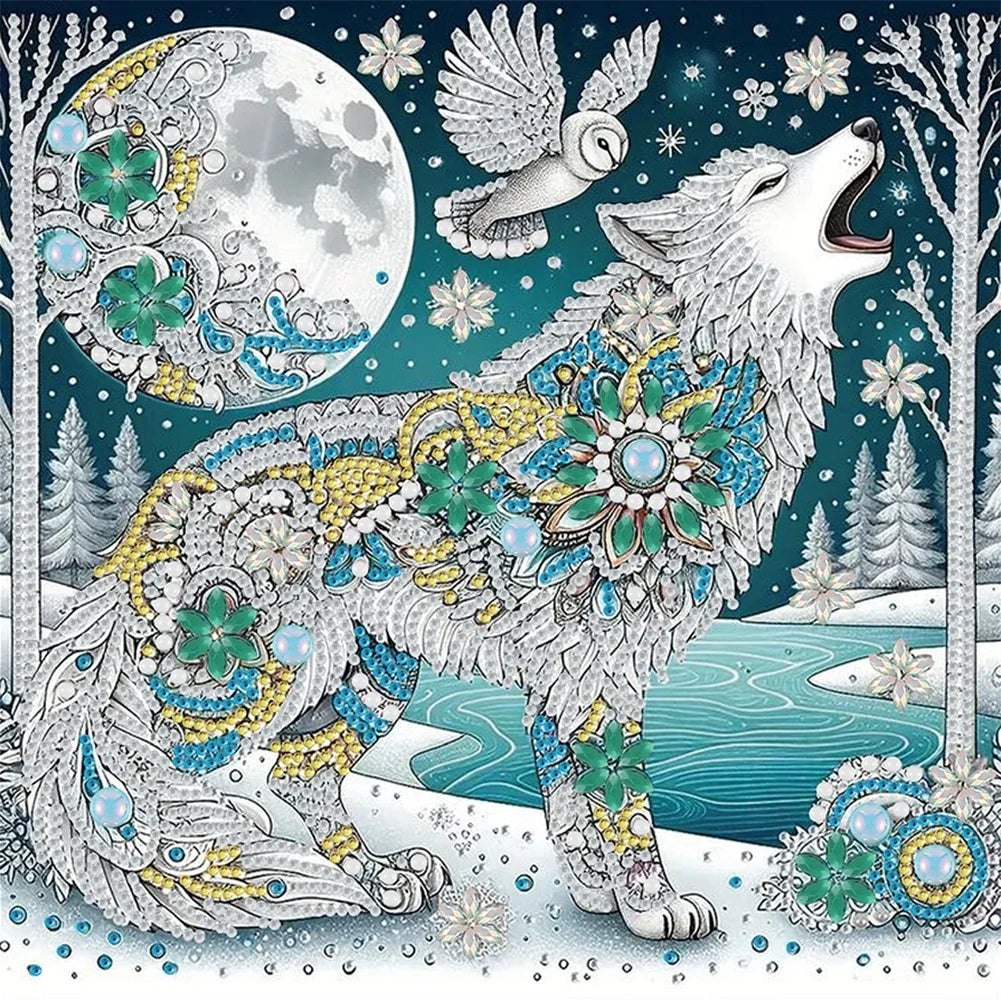 5D DIY Partial Special Shaped Drill Diamond Painting Kit Animal Decoration