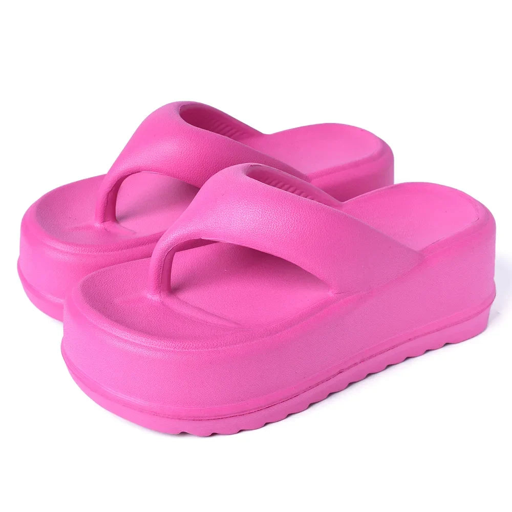 Comwarm New Thick Flip-flops Women Fashion Platform Sandals Outdoor Women Beach Slipper Home Comfort Women's Summer Sandals 2024