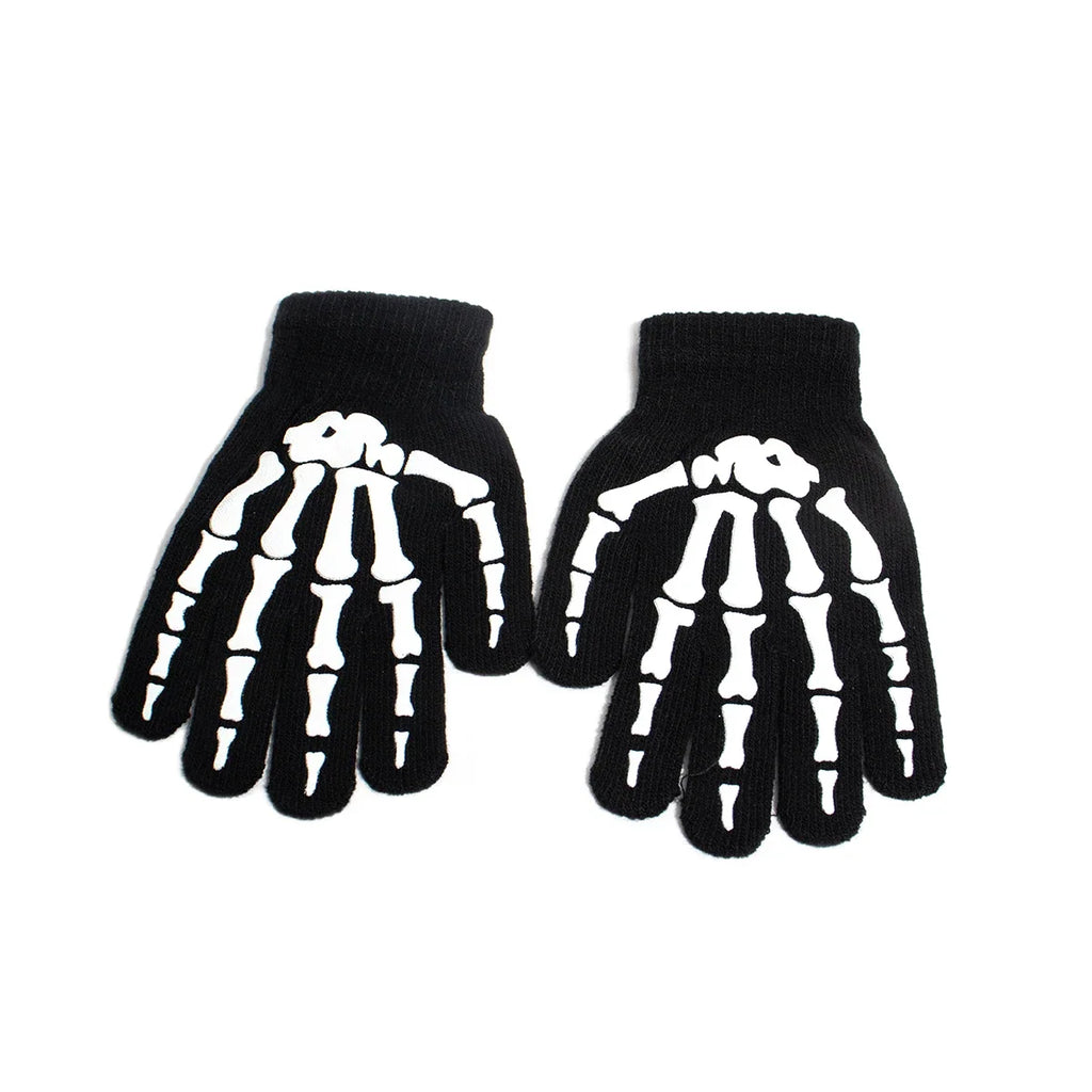 Unisex Knitted Gloves Half/Full Finger Autumn Winter Gloves Halloween Decorative Gloves