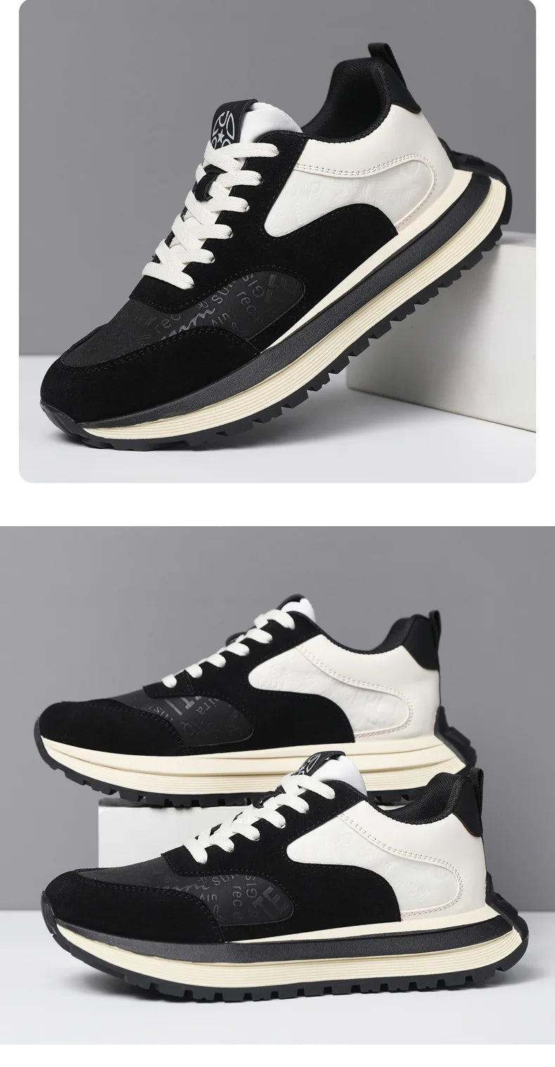 Men Shoes 2025 Spring Autumn New Fashion Comfortable Height Increase Casual Running Shoes Breathable Non Slip Platform Sneakers