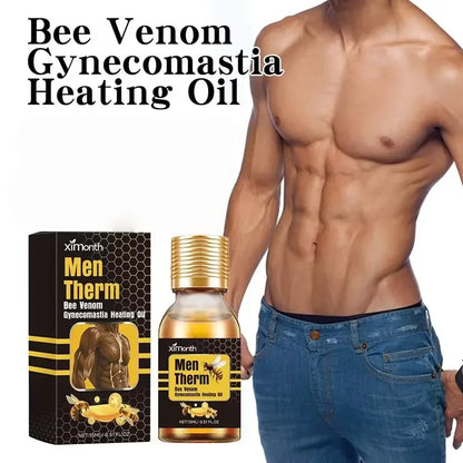 15ml Men's Bee Male Breast Warming Oil Chest Firming Massage Serum Chest Firming Oil Skin Care