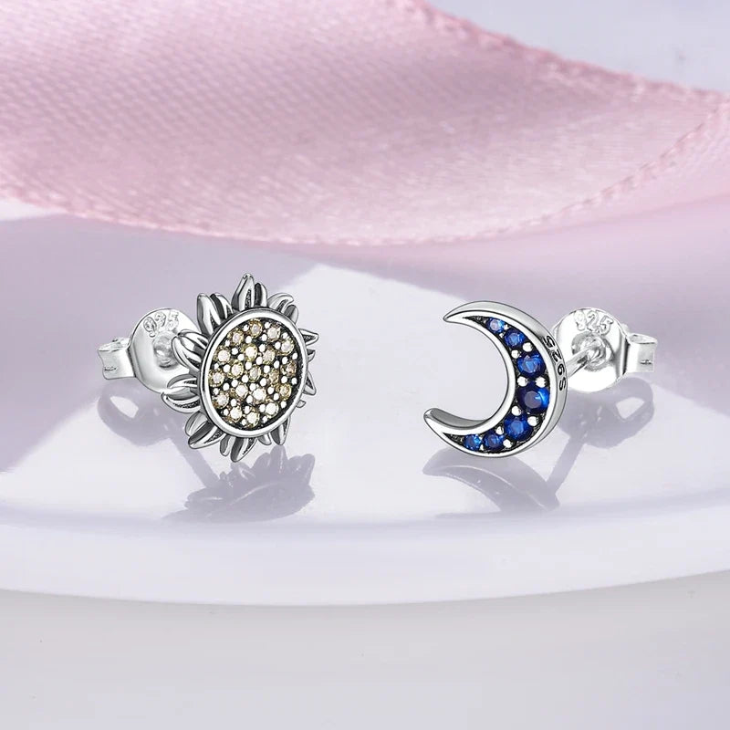 Original 925 Sterling Silver Colorful Cute Animal Pet Stud Earrings For Women Collocation For Girlfriend Birthday Gift
