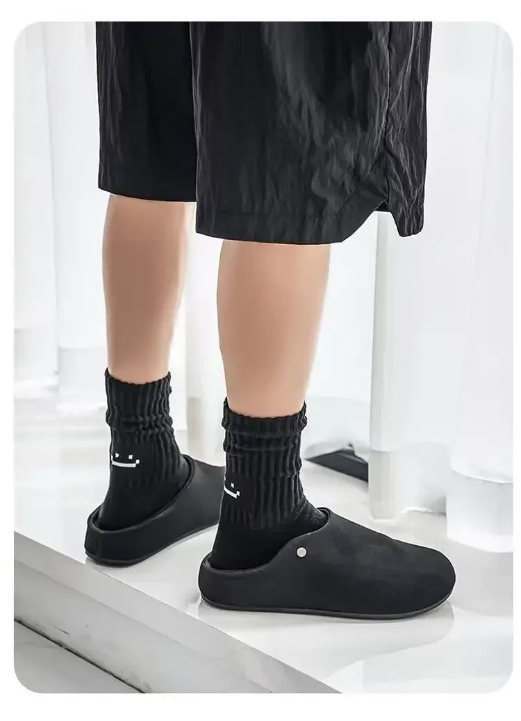 Unisex Closed Toe Mule Slippers Spring Autumn Slip On Soft Sole Casual Shoes for Outdoor Office Home