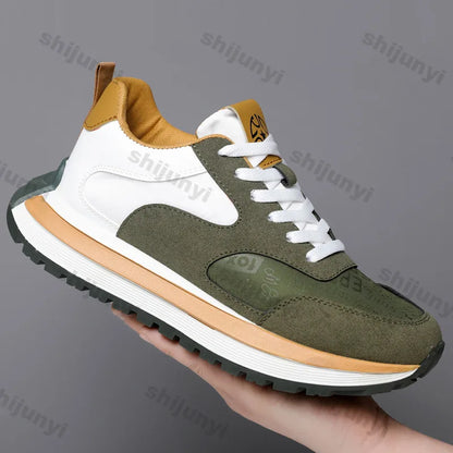 Men Shoes 2025 Spring Autumn New Fashion Comfortable Height Increase Casual Running Shoes Breathable Non Slip Platform Sneakers