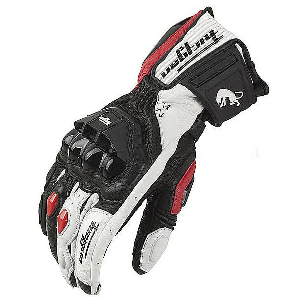 Motorcycle Gloves Black Racing Genuine Leather Motorbike White Road Riding Team Glove Summer Winter Wearable for Furygan AFS 18