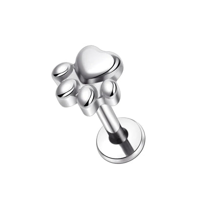 1Pc G23 Titanium Cartilage Stud Earrings for Women Lip Stud Labret Piercing Helix Daith Piercing Body Jewelry
