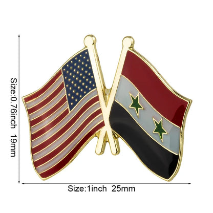 Syria Flag Badge Brooch Natinal Lapel Pins Flag Lapel Pins Country Flag Badge