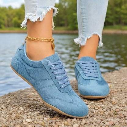 Women's Casual Flat-soled Non-slip Wear-resistant Sport Shoes Spring Autumn Round-toe Soft and Comfortable Women Single Shoes