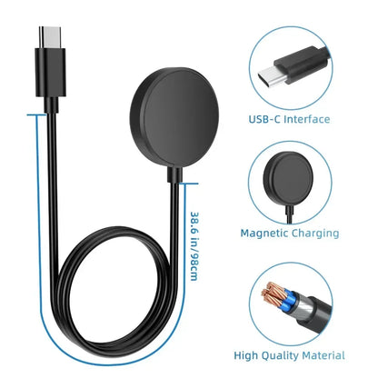 For Samsung Galaxy Watch 7/6/6 Classic/5/5 Pro/4/4 Classic Chargers USB-C Charger Smart Watch Accessories Replacement Charger