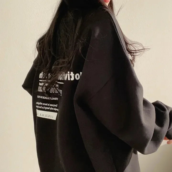 Women Sweatshirts Oversized Spring Hoodie Long Sleeve Casual Letter Print Loose Pullovers Harajuku Sweatshirt Female