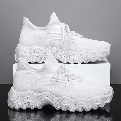 Women Comfortable Soft Sole Sneakers Breathable Knitting Flats Woman Lightweight Slip-on Loafers Non-Slip Running Sports Shoes